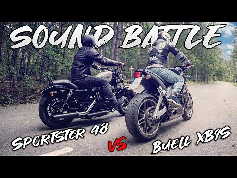 SOUND BATTLE - Sportster 48 vs Buell XB9S - Flyby & LOUD Exhaust 💥