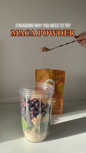 No this is not sponsored I literally just love maca powder 🍪 😂 #superfoods #nutritionist #healthy #smoothie