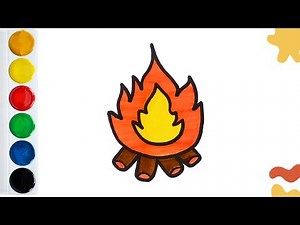Easy Campfire Drawing Tutorial for Beginners