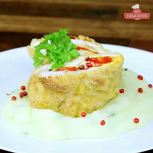 Mozzarella Stuffed Chicken Roll