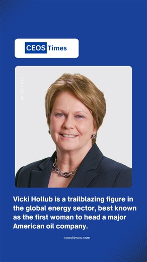 CEO Times | Vicki Hollub exemplifies the "long game," rising from an entry-level engineer to the first female CEO of a major U.S. oil company. Her... | Instagram