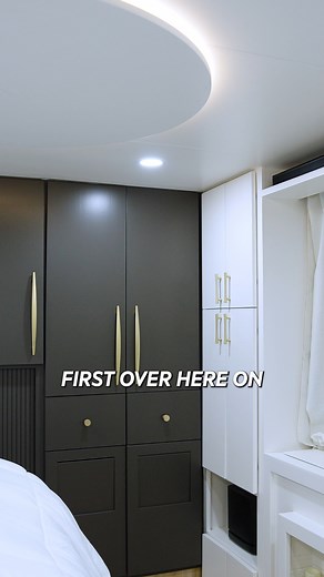 4.7K views · 38 reactions | Two hampers, side-by-side washer and dryer, and custom cabinetry? The Ultimate Fuzion bedroom has everything. Check out the phenomenal work that the Flipping Nomad team did in this one-of-a-kind toy hauler! Check out the full reveal: https://www.keystonerv.com/keystone-life/the-ultimate-fuzion #TheUltimateFuzion #KeystoneFuzion #CampBetter #RVRennovations #ToyHauler #FifthWheel | Keystone RV | Facebook