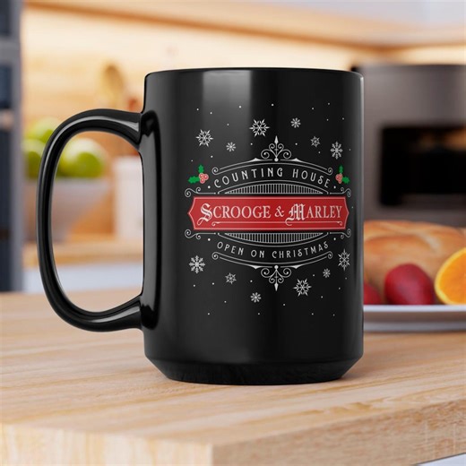 Vintage Literature Mug – Scrooge & Marley Classic Illustration | Gothic Book Lover Coffee Cup - Etsy