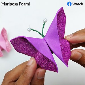 42K views · 2.7K reactions | Watch how to make glitter foam butterfly step by step曆. DIY easy butterfly making for home decoration. #manualidades | Creative Art & Craft Ideas | Facebook