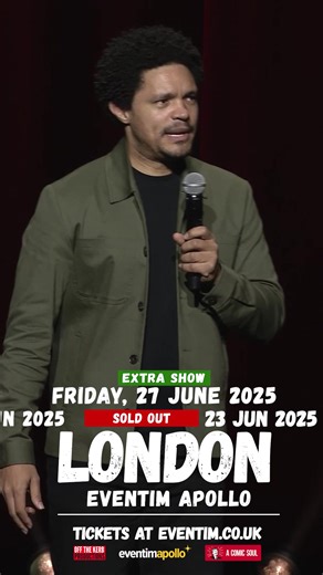 BIG NEWS, LONDON! Trevor Noah is back with a BRAND-NEW SHOW and fresh jokes! Don't miss out on the 5th show added due to popular demand! Get your tickets now at TrevorNoah.com See you there! | Trevor Noah | Facebook