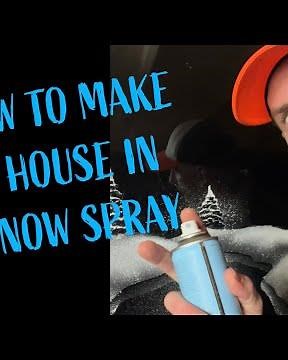 Make a house using snow spray