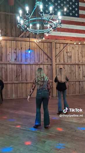 Line Dance Demo! 3 tequila floor with @Kenna & @⚡️ S A M ⚡️ Watch our previous video for step by step instructions! #thepipelinemi #thepipeline #linedancing #linedance #3tequilafloor #lesson #tutorial #barn #bar #westolivemichigan #westmichigan #michigan