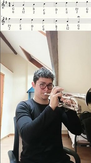 G Major Scale on the trumpet #trumpet #music