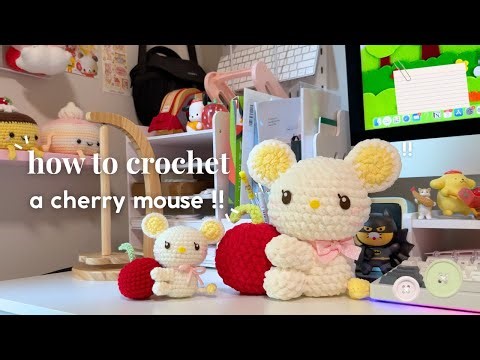 how to crochet cherinacherine (super underrated sanrio character) !! crochet mouse tutorial 🪡