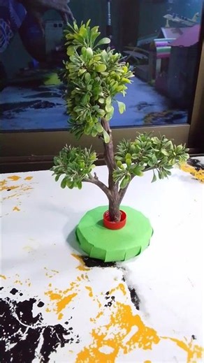 🌳✨ Creative Mini Tree Craft from Cardboard & Bottle Cap ♻️🎨