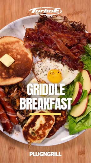 Ultimate Griddle Breakfast Feast by #TurboE #griddle #EasyRecipes #breakfastideas #breakfast #electricgrill #electricgriddle | PlugNGrill Full Video: https://youtu.be/wQTAIJp3Jas