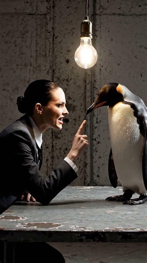 Penguin Interrogation: Where Were You Last Night?! 🐧🕵️‍♀️ #Shorts