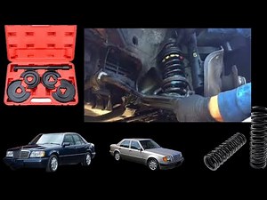 how to remove 85-95 mercedes springs using $50 ebay spring compressor
