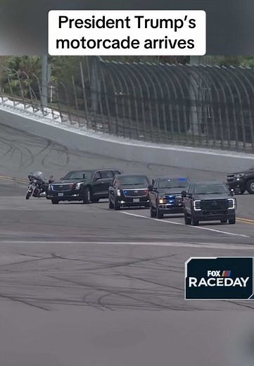 President Trump's Motorcade Arrives at Daytona International Speedway