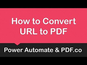 How to Convert URL to PDF with PDF.co Connector for Power Automate Cloud