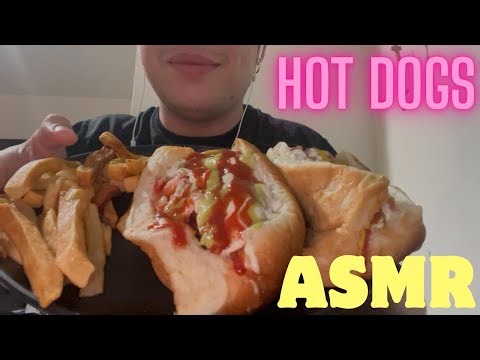 Asmr comiendo hot dogs o perritos calientes🌭