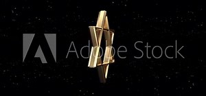 Seamless looping happy hanukkah greeting card with 3d star of david.