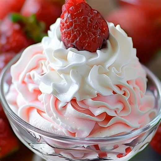 Jello Whipped Cream Dessert Ingredients: 1 cup heavy cream, cold 2 tablespoons powdered sugar 2 tablespoons strawberry Jello powder Directions: Chill the Equipment: 1.1. Place a metal mixing bowl and beaters in the freezer for 15 minutes to chill. Mix the Ingredients: 2.1. Take the bowl and beaters out of the freezer. 2.2. Add the cold heavy cream, powdered sugar, and strawberry Jello powder to the bowl. Whip the Mixture: 3.1. Use an electric mixer on high speed to whip the mixture for 4-5 minut