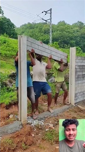 Folding system boundary wall#construction ￼
