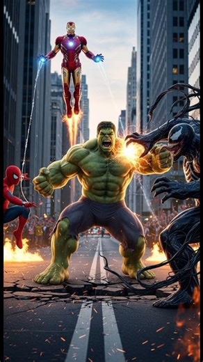 Hulk vs Venom Fight 😱 | Short Superhero Animation | Marvel Shorts