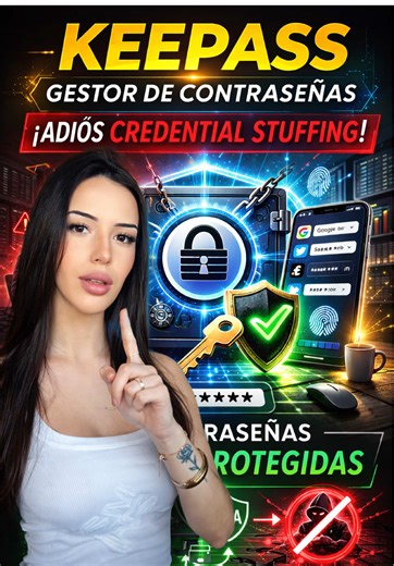 Reutilizar contraseñas es el error más común… y el más explotado. En este reel te explico por qué el credential stuffing funciona tan bien y cómo puedes evitar el efecto dominó usando KeePass: gestor gratuito, código abierto y con base de datos cifrada que controlas tú. La seguridad real no es memorizar más. Es gestionar mejor. Comenta “KeePass” si quieres el tutorial paso a paso 🔐👇 #ciberseguridad #seguridaddigital #contraseñas #hacking #privacidad