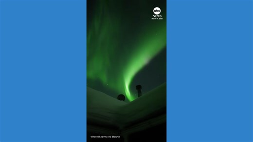 Stunning northern lights display in Alaska