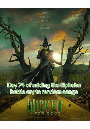 Hold the line… #wicked #wickedmovie #toto #cynthiaerivo #holdtheline | elphaba war cry wicked movie