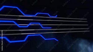 Industrial automation technology concept. Collaborative robot, cobot. Stock Video