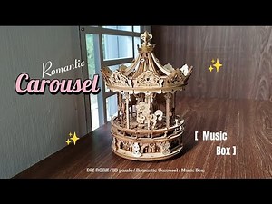 DIY ROKR Romantic Carousel Mechanical Music Box ✨