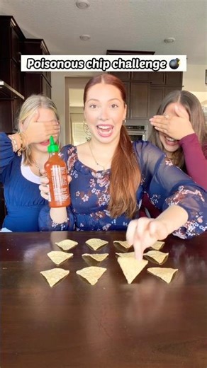POISONOUS CHIP CHALLENGE! 👀😳🤣 | Triple Charm #Shorts