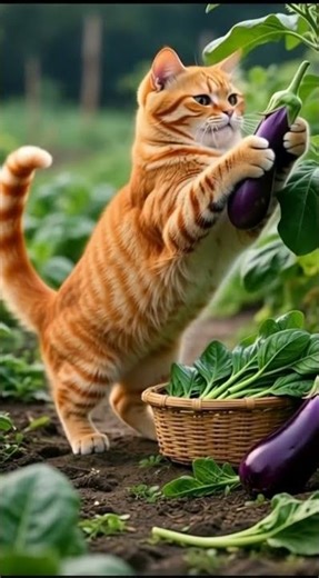 A Vegetarian Cat Chef 🌽😂#funny #funnyshorts #cat #animals #catcooking