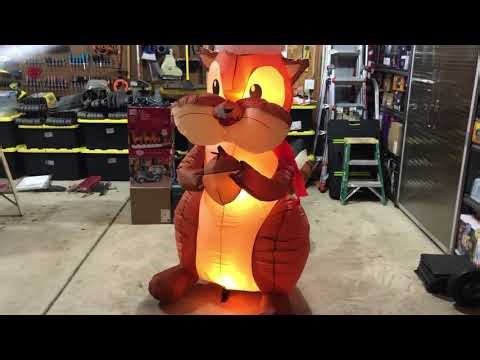 Inflating Animated Chipmunk Christmas Inflatable
