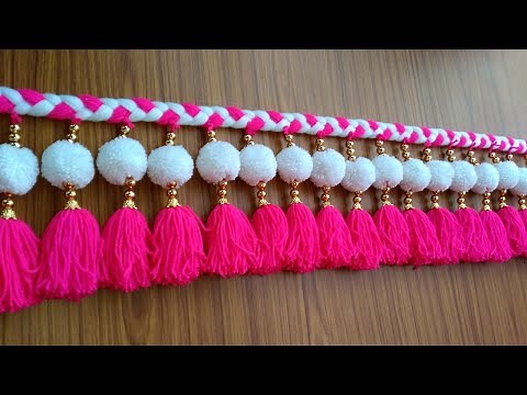 EASY DOOR HANGINH TORAN WITH WOOLEN, DIY WOOLEN DOOR HANGING TORAN, TORAN MAKING