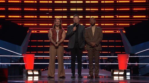 Dustin Dale Gaspard and Revel Day bring smooth vocals and serious emotion to Hozier’s “Too Sweet.” The Voice | NBC and Peacock | The Voice