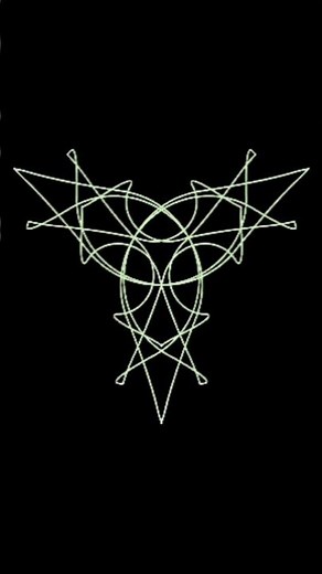 A small change on parameters may be noticeable. #pattern #spirograph #mathart #codeart #shorts