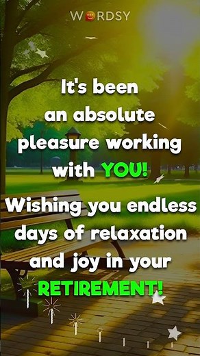 Retirement greeting card video for colleague or boss