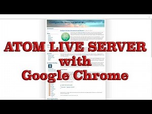 Configure Atom Live Server to use the Chrome browser