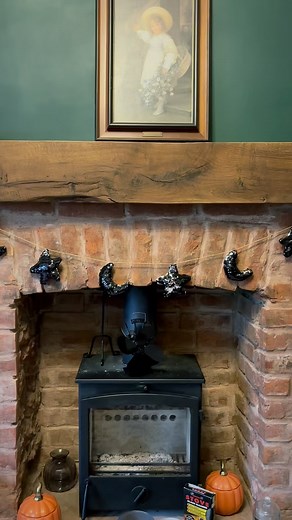 The nights are cold and gloomy, but that doesn’t mean your log burner needs to be! Get your burners back to black with our Hotspot stove restorer! Simply paint it on, wait then buff! Simple as that, with stunning results! #halloweekend #logburner #fireplace #fireplacemakeover #hotspot | Rustins | Facebook