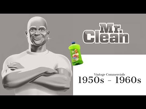 Vintage Mr. Clean commercials from the 1950s