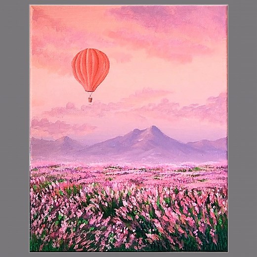 7.8K views · 479 reactions | Lavender Flower Garden Acrylic Painting Color used : Flu. Orange, Flu. Pink, White, Brilliant purple, Light blue, Sap green, Viridian, Ultramarine, Green light, Red #art #artist #artwork #acrylic #painting #eldrawingarts #flowerpainting #acrylicpainting | El Drawing Arts | Facebook