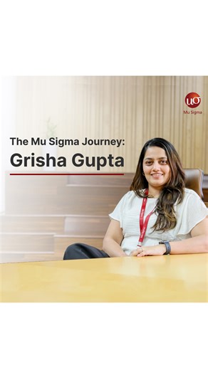 A wide-eyed college grad, Grisha Gupta arrived at Mu Sigma eager to learn and grow. Today, she's a confident team leader, inspiring excellence and innovation. Mu Sigma ignited her curiosity, fueling her growth from learner to leader. Here, change isn't a threat. It's the launchpad for your future. Ready to take flight? Explore #LifeatMuSigma: https://www.mu-sigma.com/our-people/life/ #LearningJourney #Leadership #Innovation | Mu Sigma Inc. | Facebook