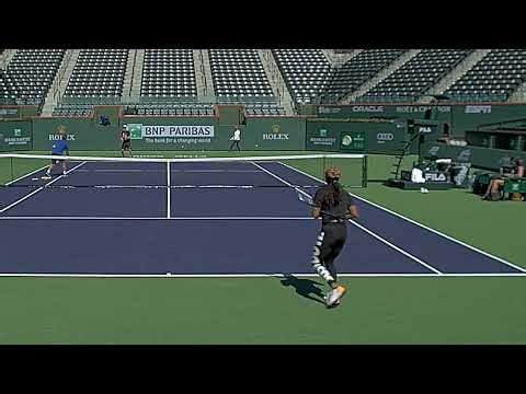 大坂なおみのフォアハンドストローク（スロー）/ Naomi Osaka Forehand Stroke Slow Motion Court Level