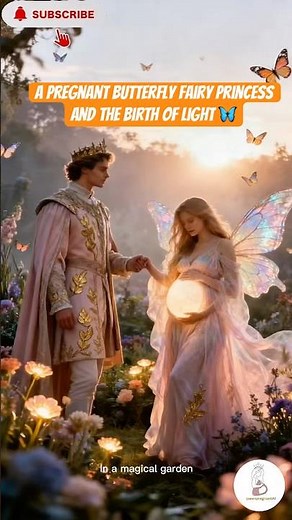 A Pregnant Butterfly Fairy Princess and the Birth of Light 🦋 #fantasy #storytelling #shorts #fyp