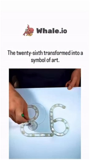 CURSED on Instagram: "The video showcases a person using a compass to draw intricate patterns around the numbers ‘26’. The process begins with the person holding the compass and drawing a circle around the number ‘2’. As the video progresses, the individual continues to draw overlapping circles around both ‘2’ and ‘6’, creating a complex web-like pattern. The color of the lines drawn by the compass transitions from light green to dark green as the drawing nears completion. The final result is a 