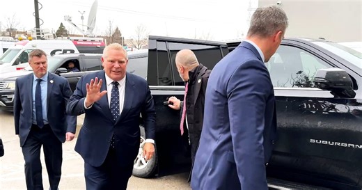 Ontario PC Leader Doug Ford arrives at Toronto Congress Centre