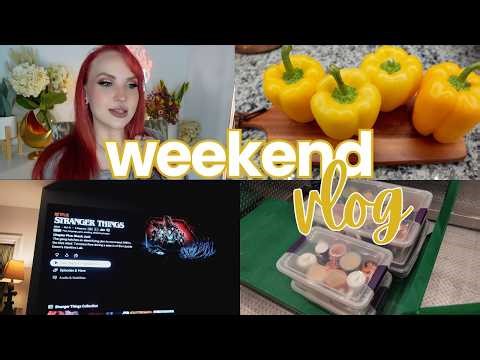 WEEKEND VLOG | library trip, finishing stranger things, & cozy days in