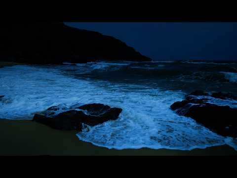 All You Need To Fall Asleep | Ocean Sounds For Deep Sleeping With A Dark Screen And Rolling Waves