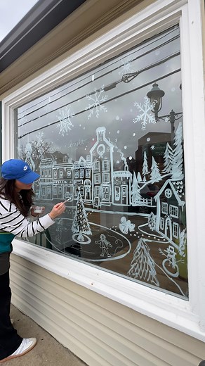 Kaitlyn Edington | Window painting 101!! ❄️ I get so many messages about the paint/ markers I use to paint my windows during the holiday season, so here is... | Instagram