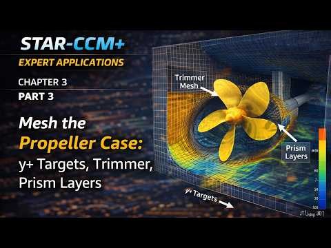 STAR-CCM+ Expert Applications (Ch3 Part 3) — Mesh Propeller Case: y+ Targets, Trimmer, Prism Layers