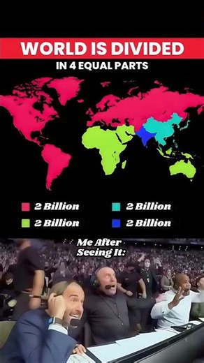 🌍 The World Split into 4 Equal Parts 😳🔥